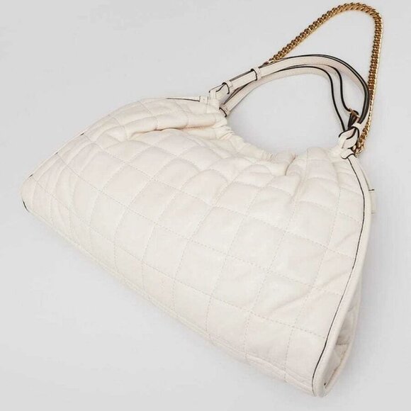 Gucci White Quilted Leather Medium Deco Tote Bag - Picture 3 of 10